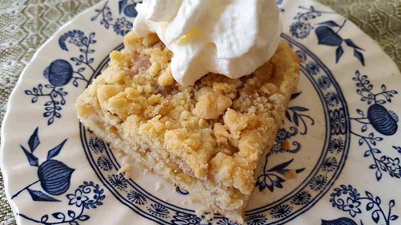 Recipe for Apple Streusel Cake -A German Style Cake in an American Pan