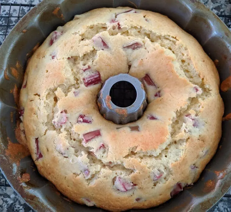 moist rhubarb cake recipe