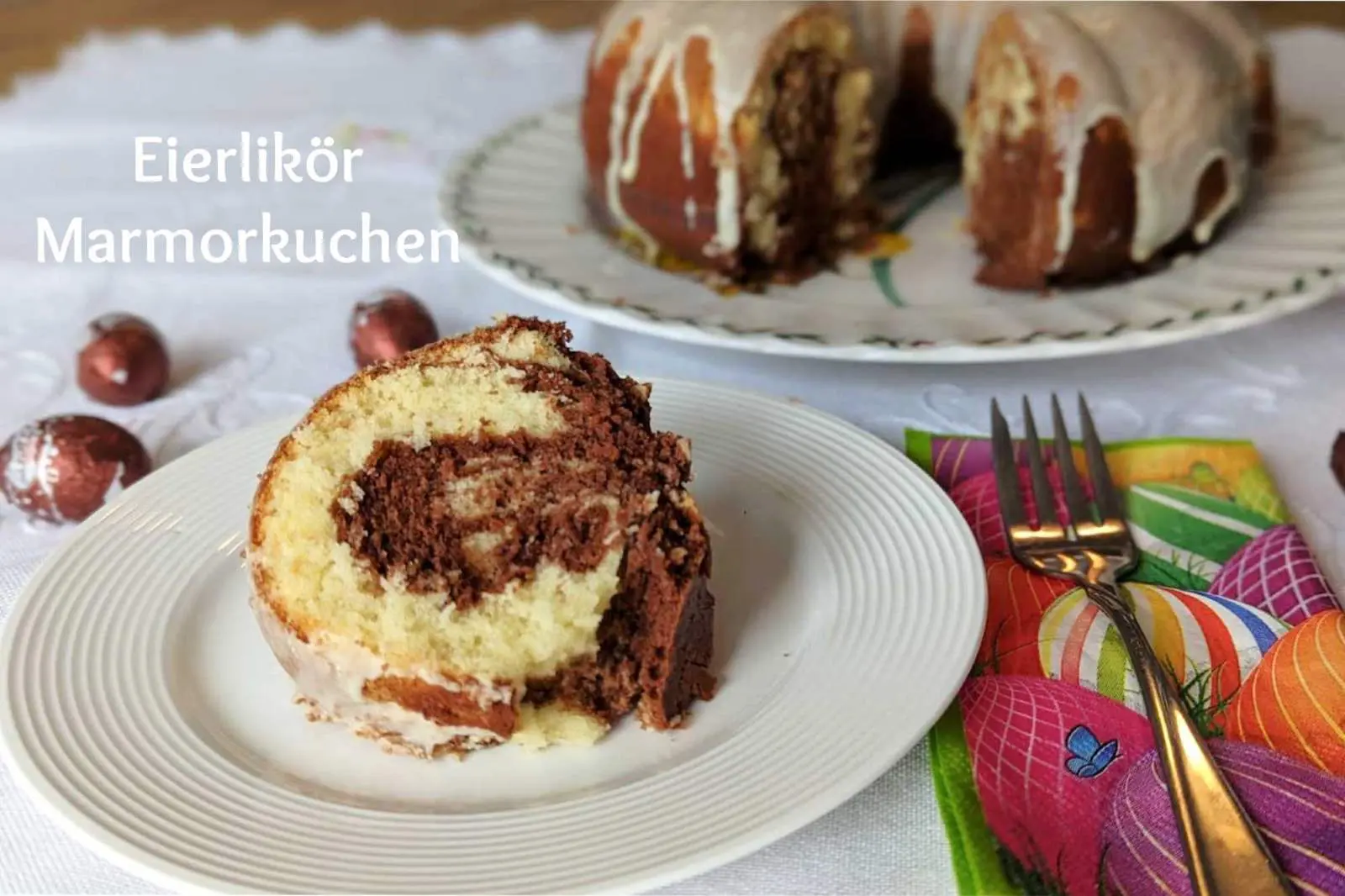 German Marble Cake Recipe with Eierlikör- Eierlikör Marmorkuchen