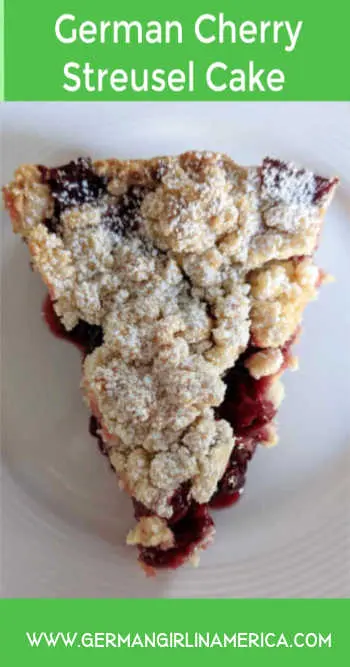 German cherry streusel cake