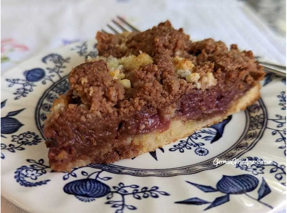 German Chocolate cherry streusel cake
