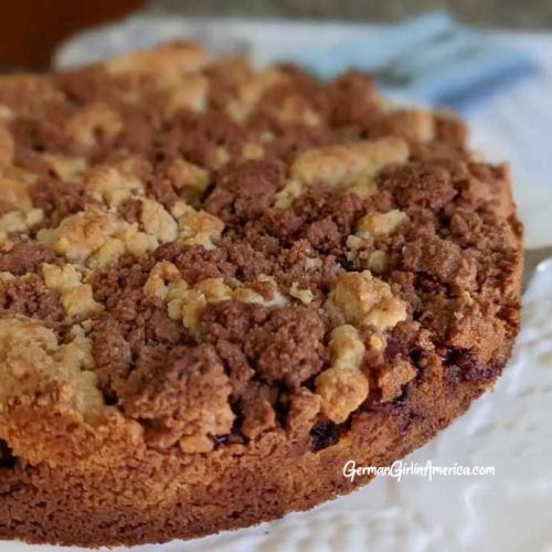 chocolate cherry streusel cake