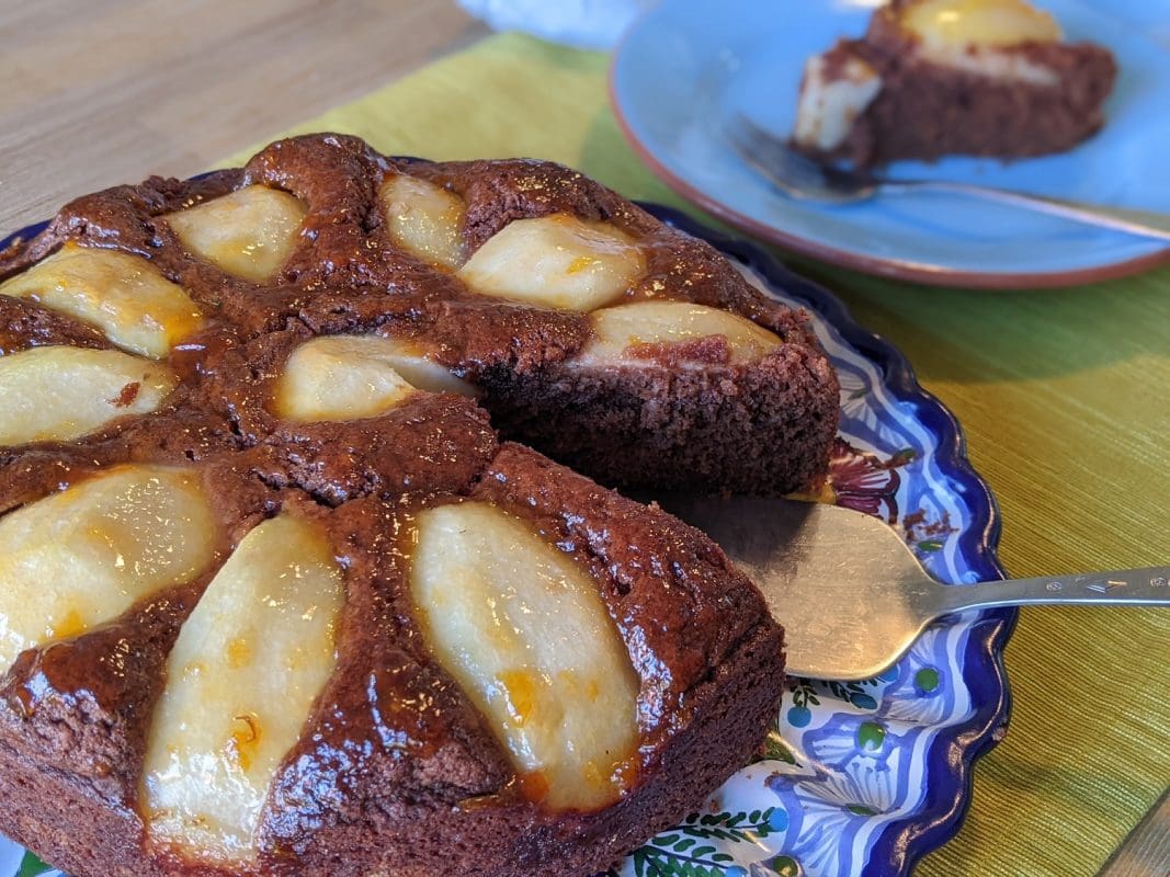 Gluten Free Chocolate and Pear Cake - All Kitchen Colours