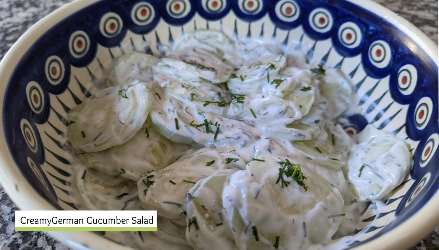 Creamy German Cucumber Salad- A Tasty Side Dish or Salad
