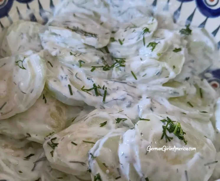 german creamy cucumber salad