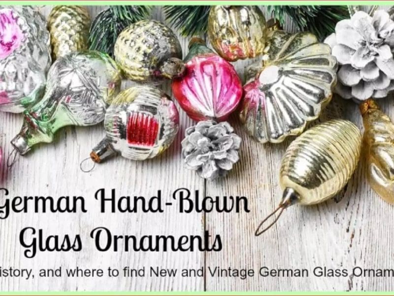 German Hand Blown Glass Ornaments- Delicate Christmas Tree Gems