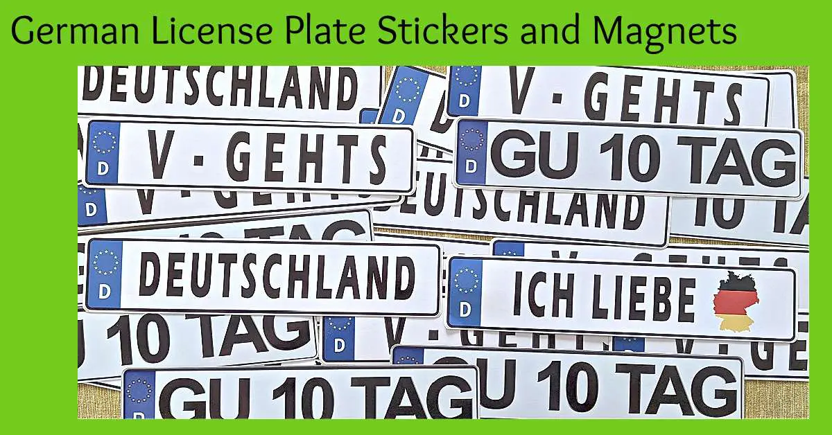 German License Plate Stickers and Magnets