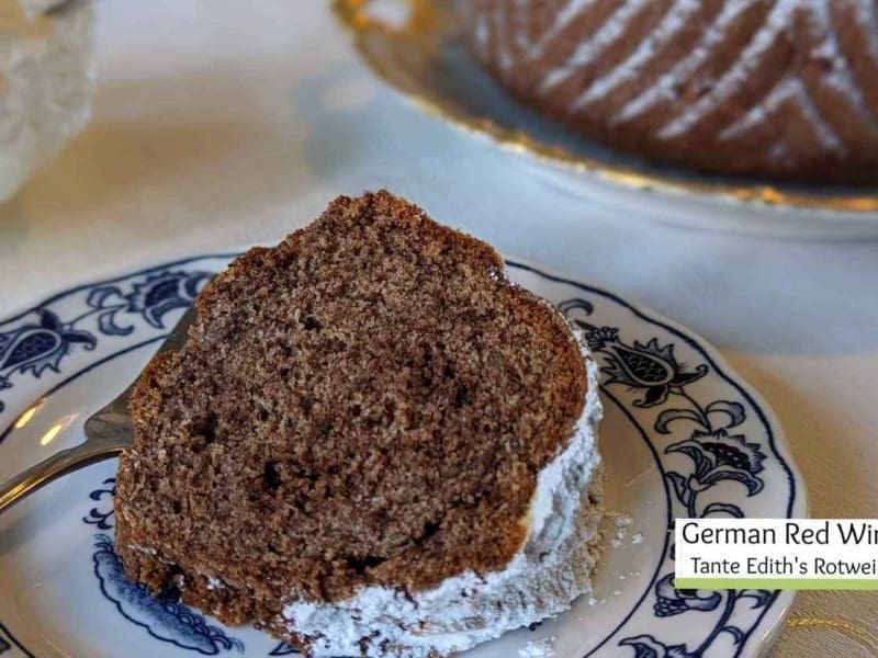 German Red Wine Cake Tante Edith's Rotwein Kuchen Recipe