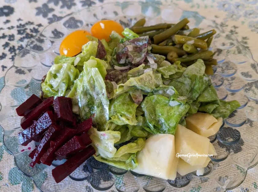 German salad plate