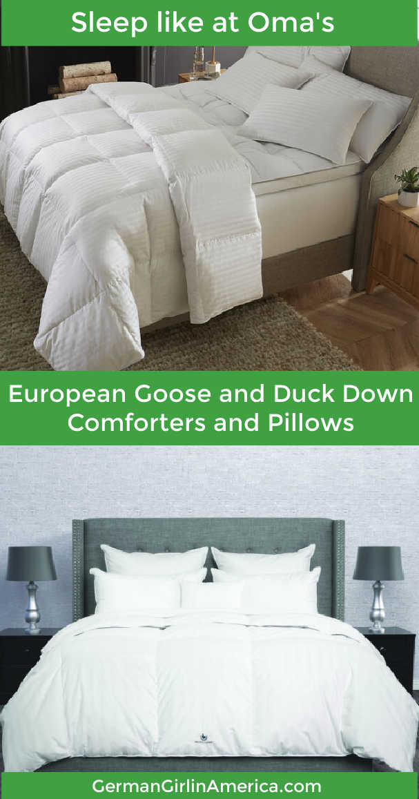 European Goose Down Comforters and Pillows Sleep like at Oma's