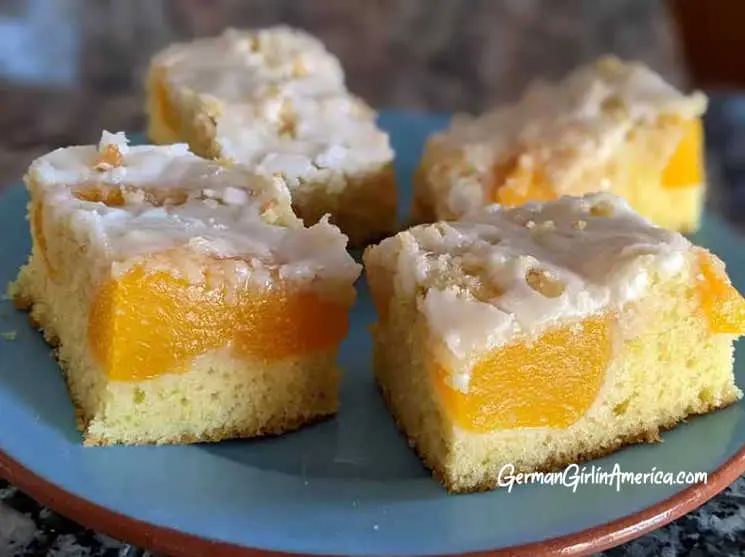 German peach cake