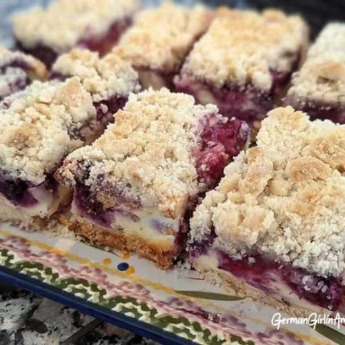 german raspberry cheesecake streusel