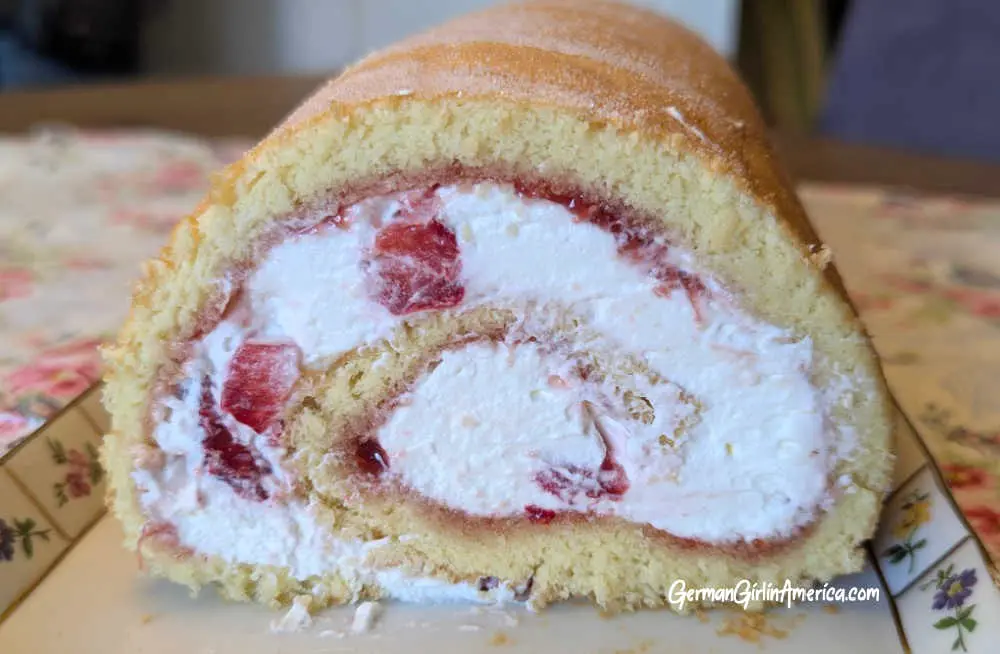 strawberry swiss roll